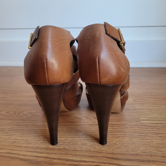 Gastone Lucioli Brown Leather Heels - Picture 4 of 6